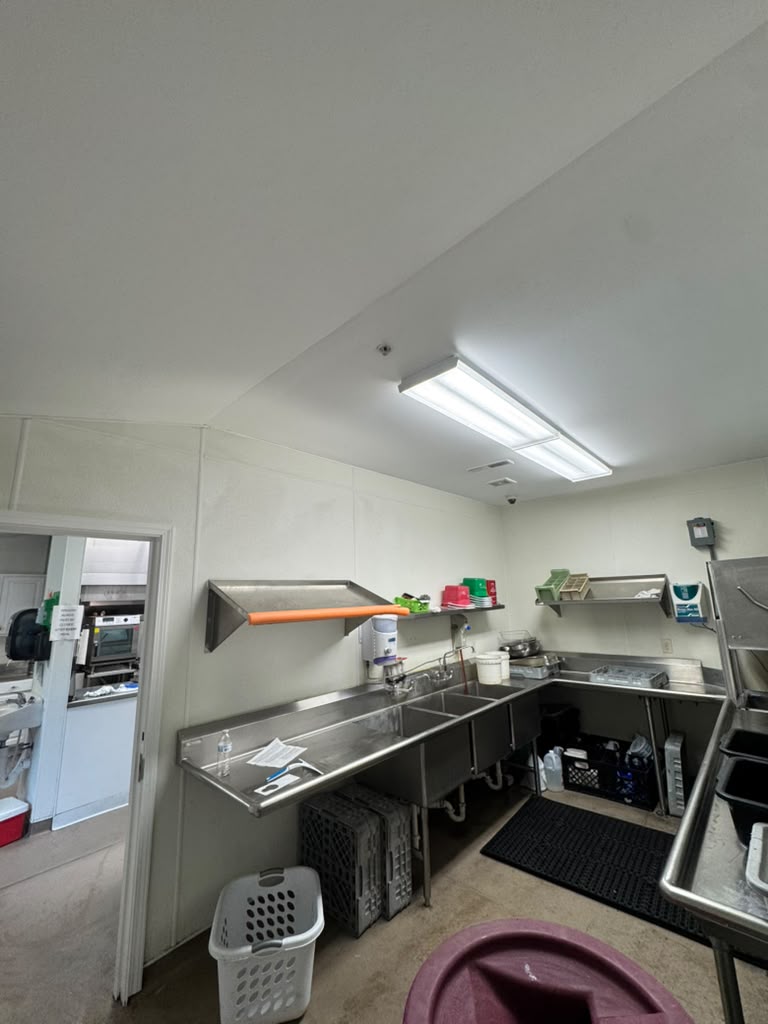 Commercial kitchen painting project, another angle