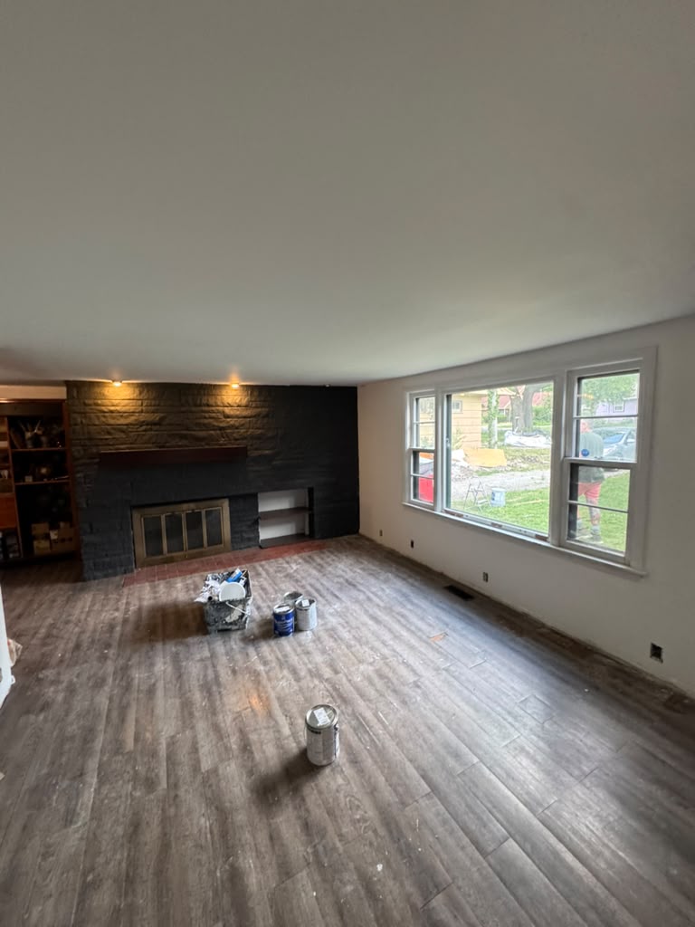 Living room after interior painting by Mechan LLC
