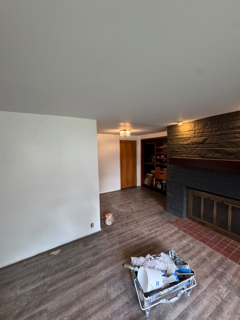 Finished interior room with fresh paint